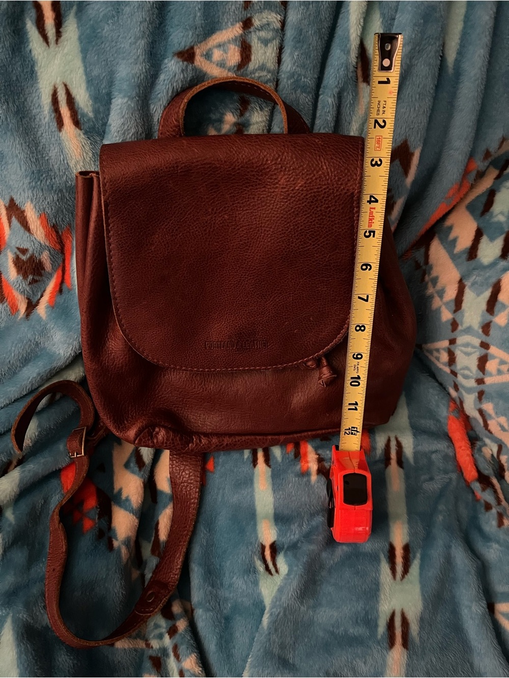 Portland Leather Nutmeg Pebbled Leather Backpack - Picture 5 of 5